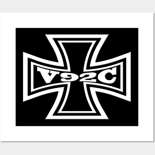 Iron Cross V92C Motorcycle Wall Art by DroolingBullyKustoms